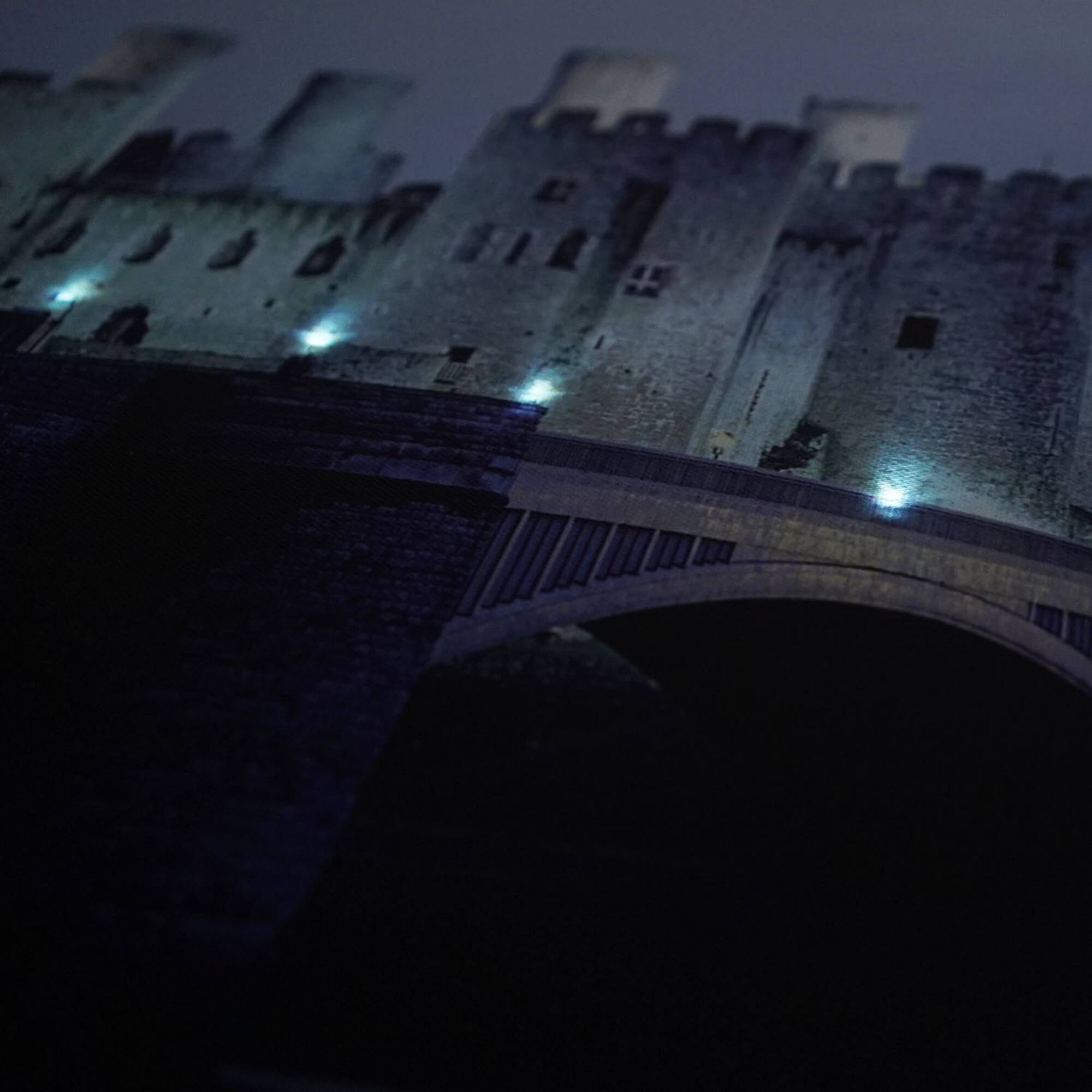 LED Lighted Conwy Castle in Wales Canvas Wall Art